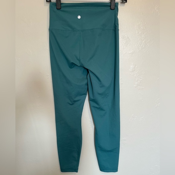 Yogalicious Teal High Waist Squat Proof Lux Ankle Leggings for Women - Picture 8 of 11